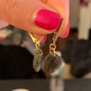 Grey gem earrings